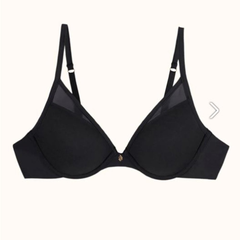 Thirdlove 24/7 Classic Uplift Plunge Bra Black 38DDD